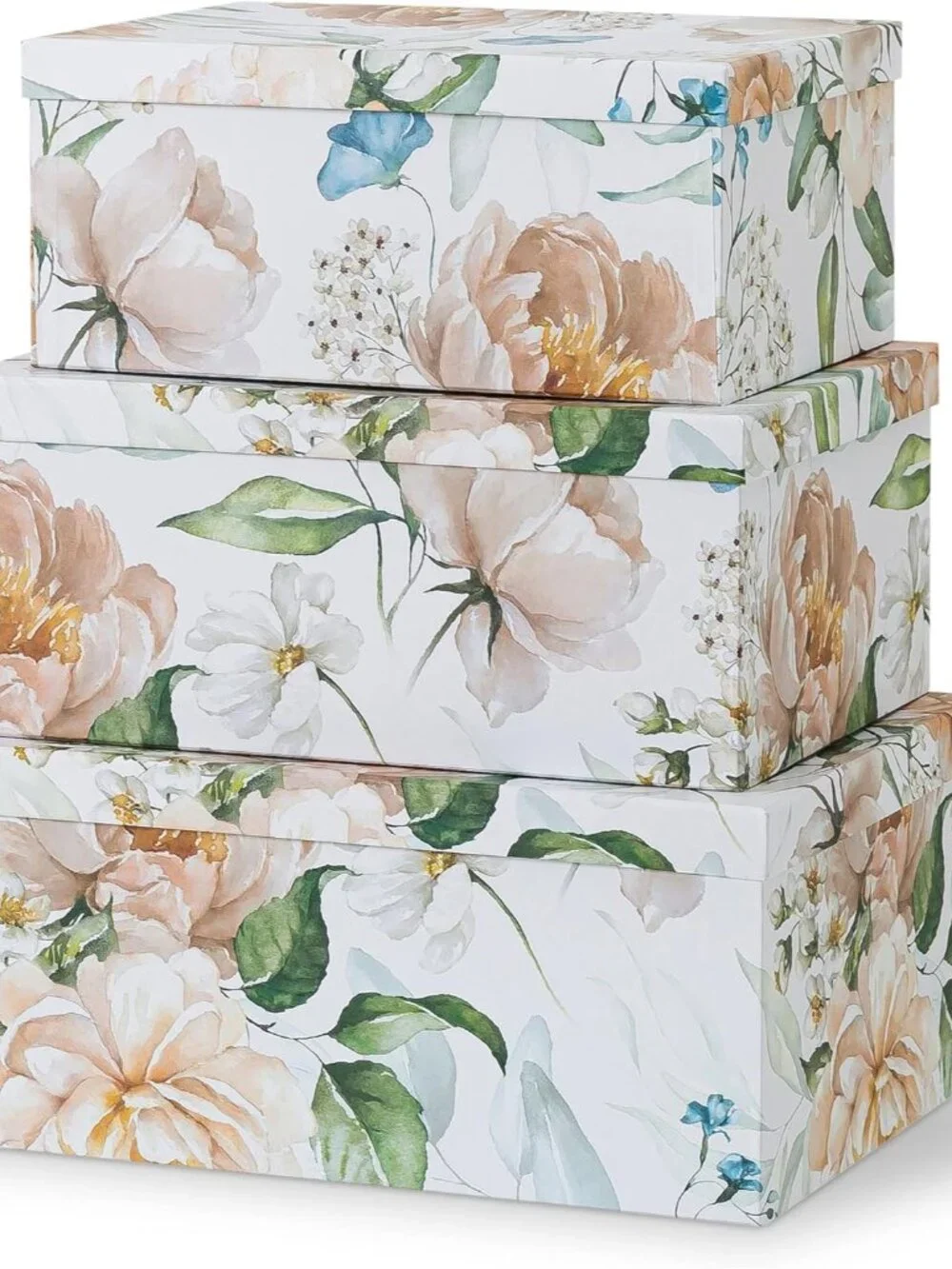 Decorative Cardboard Storage Boxes with Lids for Home Decor and Organization, Se - Picture 1 of 8